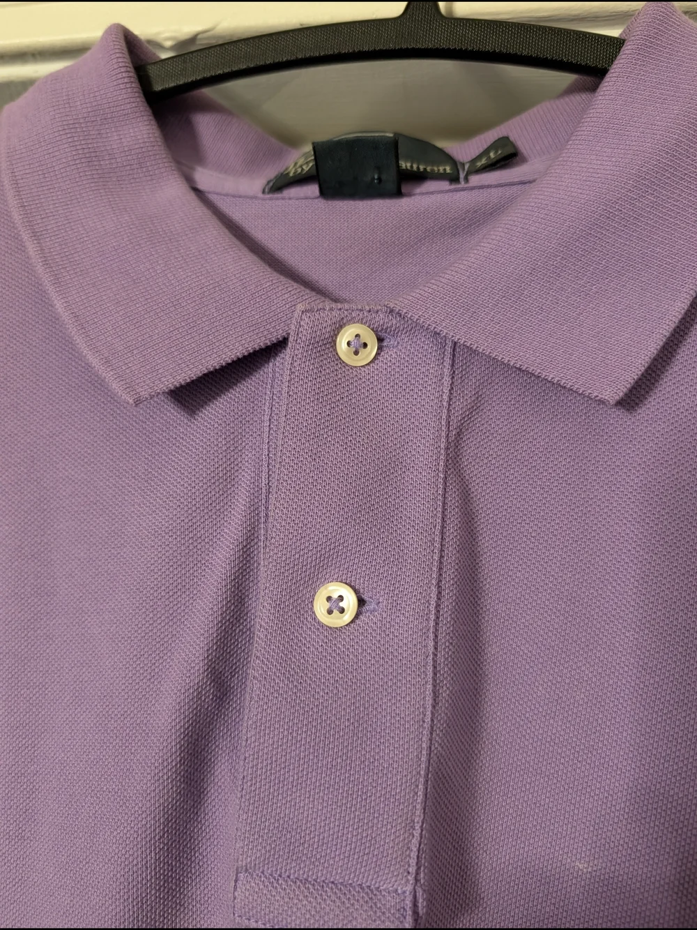 Polo by Ralph Lauren Vintage Lavender Short-Sleeve Polo with Green Pony Logo